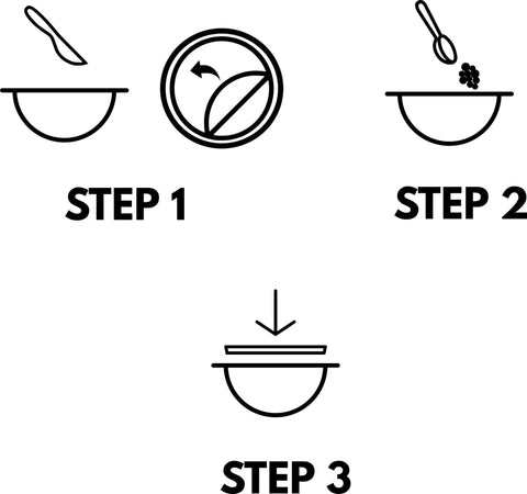 Diagram showing steps to use Reusable Silicone Capsule Cap For Nespresso Vertuo And VertuoLine Refills Made Easy Mess Free Compatible And Food Grade Italian Made Quality Pack Of 2 Caps Easy To Clean