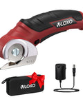 Cordless Electric Scissors For Cardboard And More 240 RPM Box Cutter That Slices Through Quarter Inch Materials With Ease, red black handle
