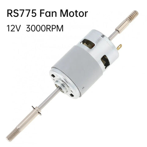 RS775 DC Motor 12V 3000 RPM dual output long shaft high torque replacement for DIY projects and custom machines