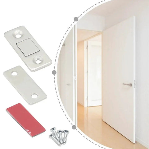Magnetic Cabinet Catches 20 Pack Invisible Soft Catch Door Stops Ultra Thin Hidden Closet Latches with screws and open door