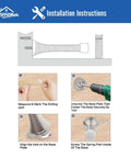 Dang Sturdy 12 Pack Spring Door Stops With Rubber Bumpers installation instructions for baseboard guards and screws.