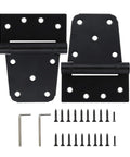 Self Closing Spring Gate Hinge Three And One Half Inch Heavy Duty Automatic T Hinge Steel Black Finish With Screws Two Pack