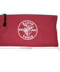 Durable Canvas Tool Pouch Set Four Pack Grab And Go Pockets For Pliers Wrenches Screwdrivers And More 12.5 X 7 Inches Heavy Duty No 10 Canvas With Brass Zippers Assorted Red Gray Black Brown. Red pouch with logo.