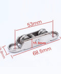 Heavy Duty Sliding Window Roller Wheels Double Wheel Pulleys With Mounting Screws Rock Solid Metal Frame waterproof design with measurements.