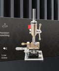 Mini Benchtop Drill Press With Variable Speed And Wide Voltage Range for precise punching, featuring a durable brass build.