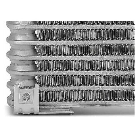 Top Quality Transmission Oil Cooler Fits Toyota Highlander 2020 to 2022 for Smooth Shifting And Killer Heat Control Like A Dream With Reliable Performance Built To Last, silver aluminum finned heat exchanger close-up