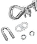 100 Pcs M3 Wire Rope Clip Clamps One Eighth Inch Galvanized U Bolt Saddle Fasteners with wire and cable