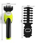 Cordless Grass Shear And Hedge Trimmer 2 In 1 Handheld Yard Tool With Pruning Scissors, shown with removable blades