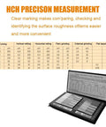 Ra0.05 to Ra12.5 Micrometer Surface Roughness Comparator Kit With 30 Specimens for Machinists and Metrology Pros - Pro-Grade Finish Gauges for Quality Control, Precision Machining, and Surface Texture Testing, open case with specimen blocks