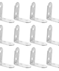 Stainless Steel L Bracket Corner Desk Connector With Easy Install And Compact Design, shown in multiple units for DIY projects.