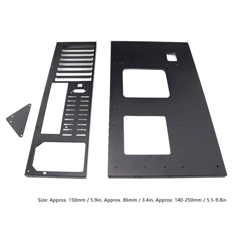 Open Chassis Mining Rig Frame For ATX Micro ATX ITX Motherboards In SECC Steel 305x245mm with disassembled black panels