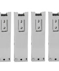 4 pieces of 5 Inch Full Extension Drawer Slides, Side Mount Steel Sliding Guides for Kitchen Cabinets and Wardrobe Drawers, Quiet Glide