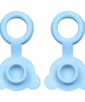 2Pack Silicone Blue Bathtub Stopper Plug, soft silicone plugs for baby bathtubs, 3.0cm size, prevents water leakage.
