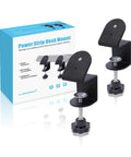 One Hand Access Desk Edge Power Strip Clamp Mount Space Saving Cable Organizer Holder with packaging