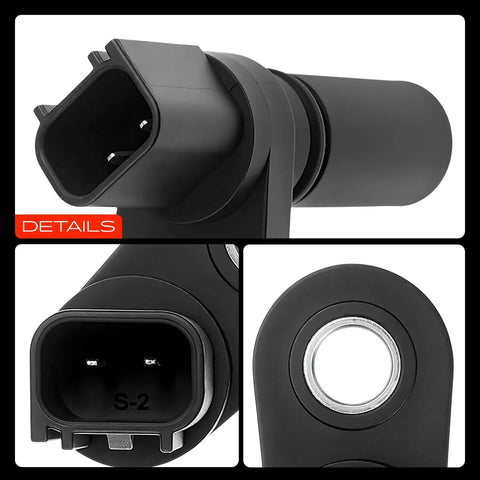 Engine Camshaft Position Sensor For Ford And Lincoln Vehicles - Plug-And-Play Replacement Sensor For Crown Victoria, E Series Vans, Econoline, E-150, E-250, E-350, black plastic 2-pin connector