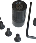 Durable Hardened Tool Frame For Two Sided Use With Included Three Eighths Inch Impact Driver Six Replacement Screws And Impact Socket Replaceable Screws Made In The USA For Pro Grade Heavy Duty Long Lasting Tough Jobs shown with parts