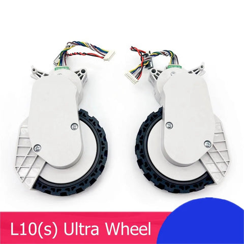 Left Or Right Walking Wheel Replacement For L10s Ultra L10 Prime And L10 Ultra Robot Vacuum With Rubber Tread Grip and wires