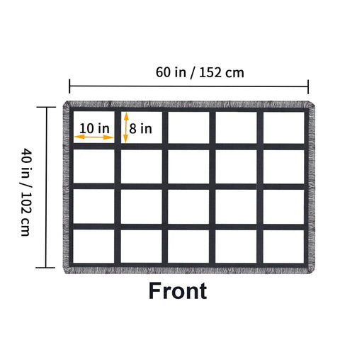 Front view of 40 By 60 Inch Sublimation Blank Throw Blanket For Heat Press Ultra Soft Flannel Lightweight And Shrink Resistant DIY Personalization