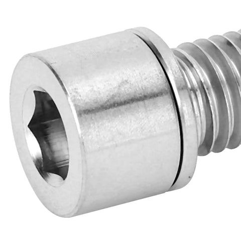 Close-up of a 4 Pack M7x20mm Stem Bolts For Bike Handlebar, Alloy Stem Screws, showing hexagonal socket head.