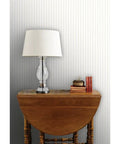 Traditional Classic Leather Texture Vinyl Wallpaper Durable Type Two Commercial Wallcovering in beige with lamp and books.