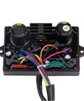 Top Notch 5KW Welding Generator AVRM Control Panel Stabilizer Kit showing black circuitry and colorful wiring for voltage regulation.