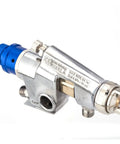 Pro Grade Stainless Steel Pressure Feed Sand Blaster And Paint Spray Gun With Precision Fine Tuning Control, close-up view showing durable metal construction.