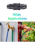 Premium Garden Hose Adapters And Water Expandable Repair Kit With Fresh Washers, Perfect Fix For Leaky Expandable Hoses That Make Gardening A Total Breeze For Any Plant Lover. Black ABS connector for 6mm expandable garden hose repairs and faucet use