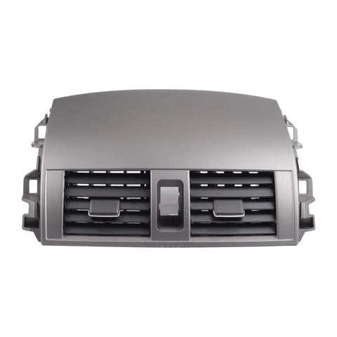 Dasbecan center dash A/C vent panel for Toyota Corolla, gray plastic, front view