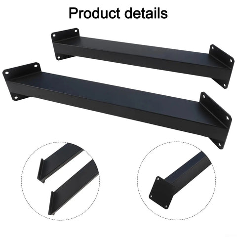 Heavy Duty Two Pack 45 Degree Angle Support Brackets for Pergola Gazebo Deck Patio DIY Wood Structures with Screws Black Steel Connector Kit for Outdoor Projects