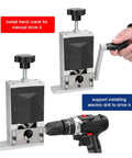 Heavy Duty Manual Wire Stripper Machine With Hand Crank Adapter For Electric Drill, showing crank handle and drill attachment.