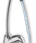 Chrome faucet from EZ-Change Under-Sink Water Filtration System With Dedicated Faucet, No Mess Quick-Change Cartridges, faucet view.