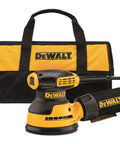 Heavy Hitter 5 Inch Orbital Sander Kit With Comfortable Non Slip Grip And 3 Amp Corded Powerhouse on a work table.