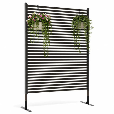 privacy screen tall outdoor potted plants for privacy Metal Outdoor Privacy Screen With Stand ✓