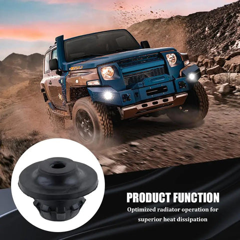 4 Piece Car Radiator Mount Bushing Rubber Replacement Set For Altima Murano Pathfinder Quest Rogue displayed with SUV