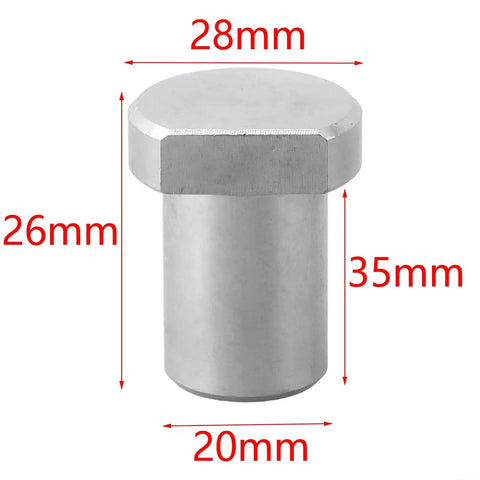Heavy Duty Stainless Steel Workbench Peg Brake Stops Clamp For Woodworking Dogs And Non Slip Clamping Pad, side view with dimensions