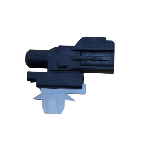 AITKEN ambient air temperature sensor for vehicles; side view, black plastic housing with white mounting clip.
