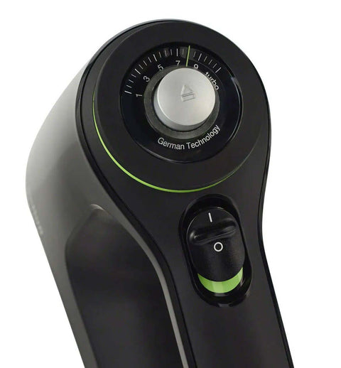 High Octane 350 Watt Hand Mixer With SmartMix Technology speed selector and power switch for effortless blending.