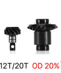 Beefed Up 12/24T Steel Alloy Stock Gear Set And 12/20T Overdrive Helical Gear Kit for 1/24 Scale RC cars, FCX24 FCX18 Upgrade
