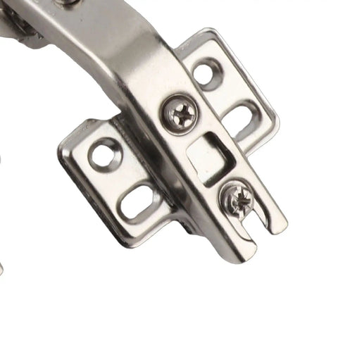 135 Degree Special Hinge Set In Cold Rolled Steel With Adjustable Soft Close for Kitchen Cabinets and Bathroom Vanities, close-up detail