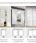 Soft Close Barn Door Slide Hardware Set With 59 Inch Track, Heavy Duty Pocket Door Kit Built Like A Tank, Single Door