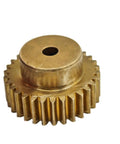 0.7 Module Brass Spur Gear 100 Teeth With Step Shaft 3mm Bore Straight Teeth Mechanical Transmission Gear Copper Gear For DIY Machining