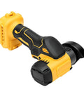 Handheld Brushless 3 Inch Cordless Mini Circular Saw And Angle Grinder With Slick Dual Mode Swap And Adjustable Depth side view