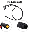 Ultra Long 8 Pin E Bike Cable Throttle Display Brake Sensor For 24 To 72V Systems One To Four Split Connector Upgrade Rig, 105cm black cable