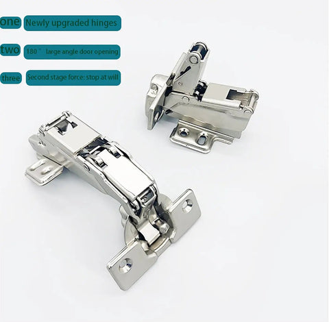 2 Pack 180 Degree Soft Close Cabinet Hinges Full Coverage Frameless No Fuss Hidden Door Hinges For Kitchen Cabinets And Wardrobes