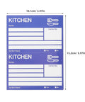 Color Coded Moving Box Labels 160 Pack With Writable Notes Area 6x4 Inches showing kitchen labels layout