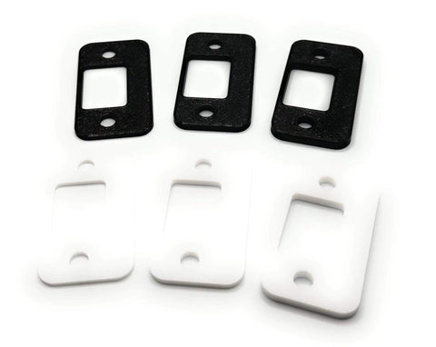Door Strike Shim Set Of 3 For Door Latch Plate Alignment Interior And Exterior 2mm 3mm 4mm Spacers Black Standard Strike