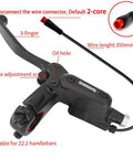 Meteorolite MT200 e-bike hydraulic brake lever and 2-piston master cylinder in black for 22.2mm handlebars.