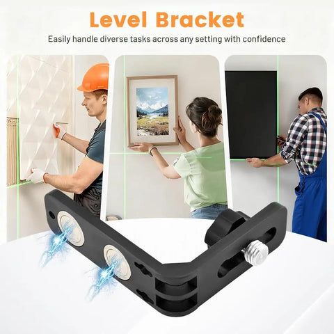 Laser Level L Shape Magnetic Bracket That Makes Leveling On A Tripod Easy And Hands Free, steady use in various home tasks