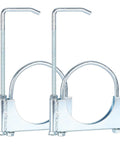 Beefy 4 Inch Universal Exhaust Clamp With Rear Hanger Set Of 2 in galvanized steel with serrated anti-slip nuts
