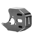 CNC aluminum motor mount for Axial SCX24 with slots for motors, enhances power delivery and transmission for stronger performance.